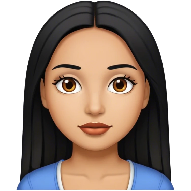 Latina with straight black hair  emoji