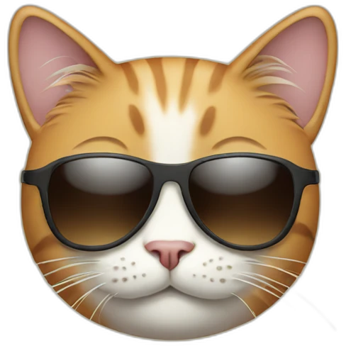 Cat with sunglasses emoji