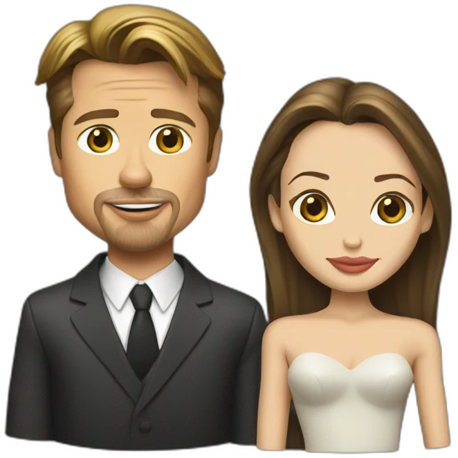 Brad Pitt and Angelina Jolie emoji