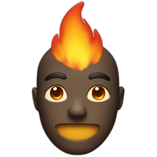 Fire with face emoji
