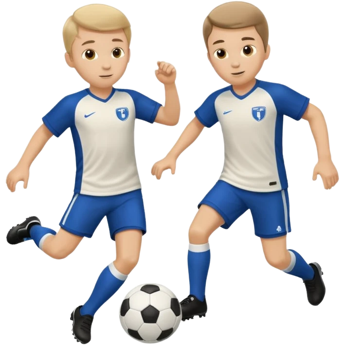 two brothers playings soccer emoji