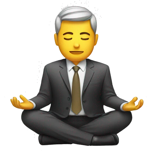 businessman meditating emoji