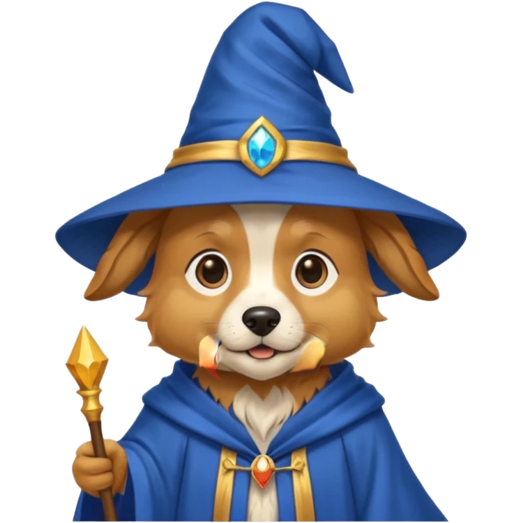 Dog wizard emoji