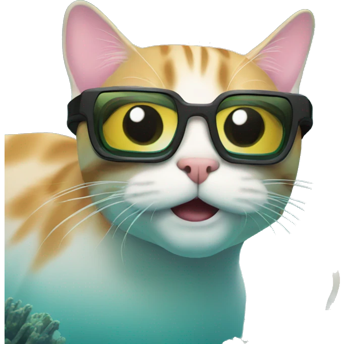 cat snorkeling emoji