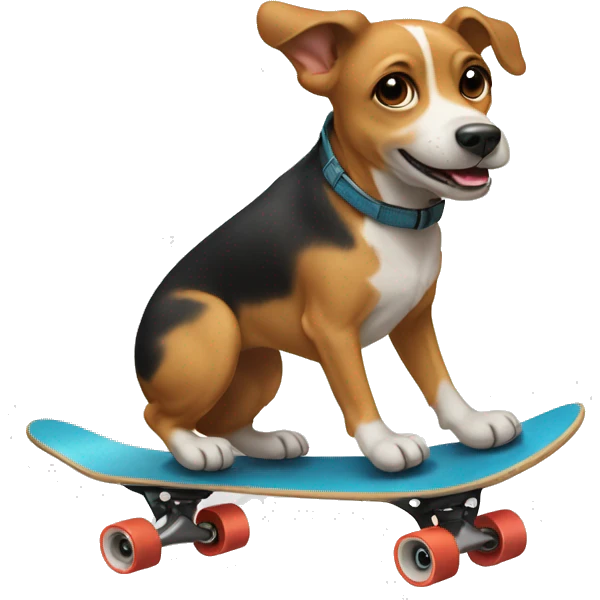 a dog on a skate emoji