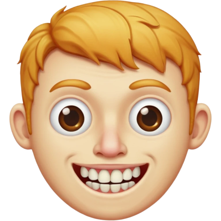 White ginger man with two missing teeth  emoji