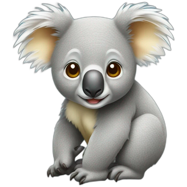 Koala sur tigre emoji