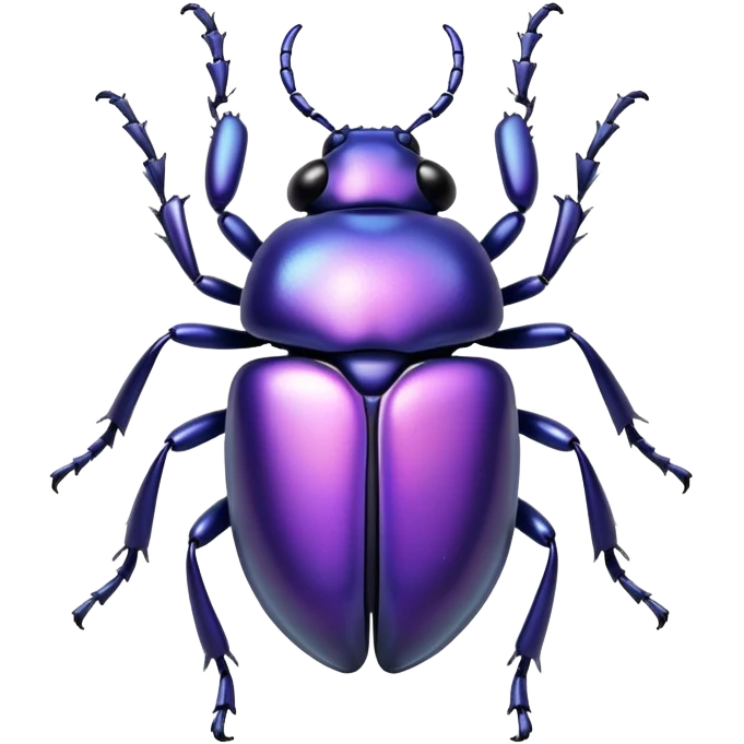 Cute purple beetle bug emoji
