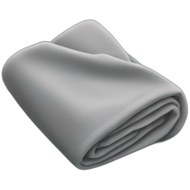 A gray folded blanket emoji