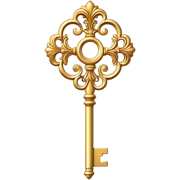 shiny gold key emoji