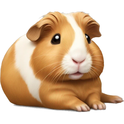 Guineapig laying down very cute but realistic emoji
