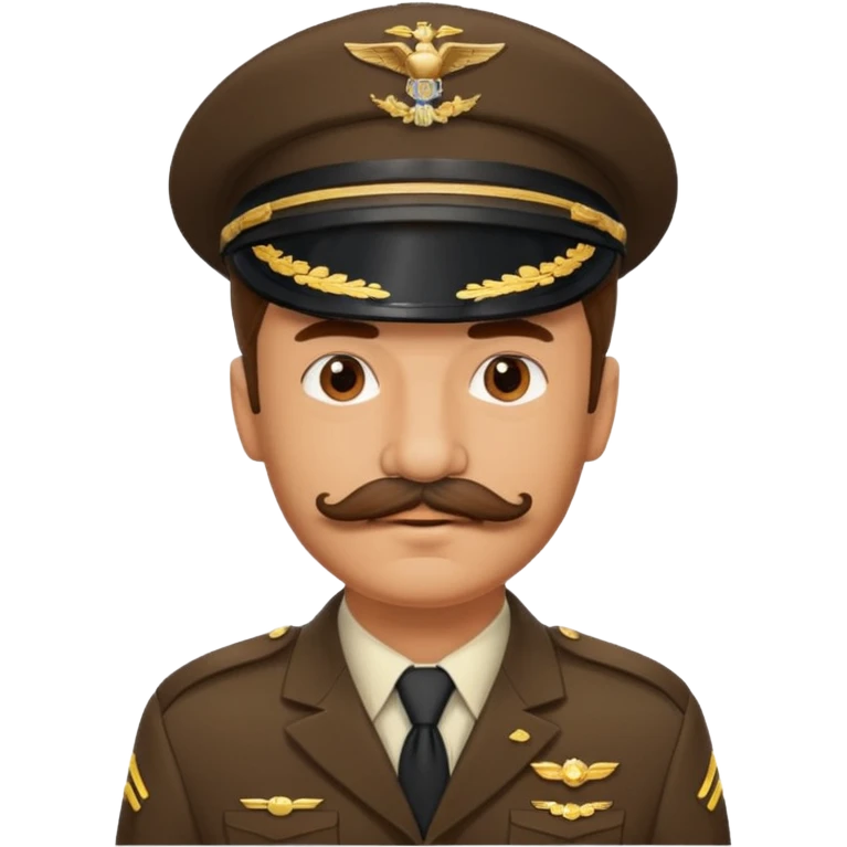mustaches pilot man in unfiorm emoji