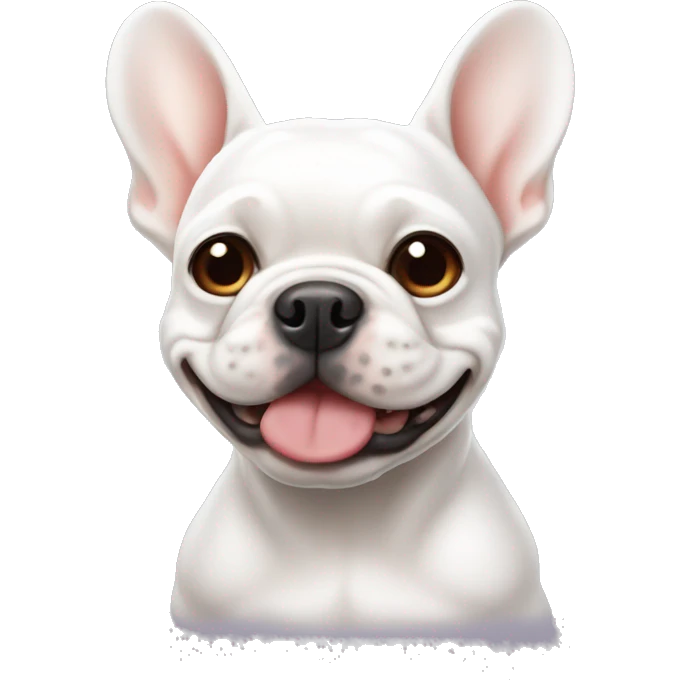 White Frenchie ￼ emoji