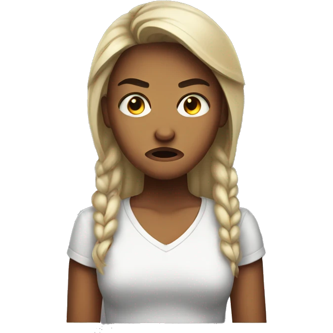angry female teenager emoji