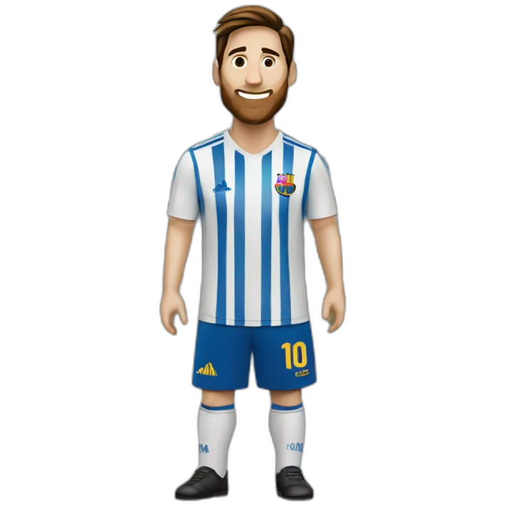 Messi con uniforme de la tienda IKEA en grande de pie emoji