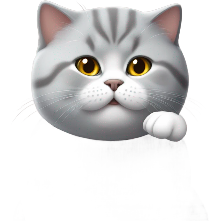 british shorthair cat being pampered  emoji