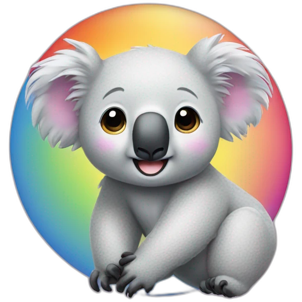 Koala rainbow emoji