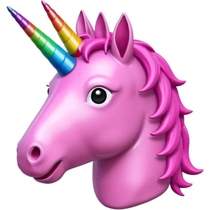   jeff koons style art pink meat  unicorn pinata  emoji