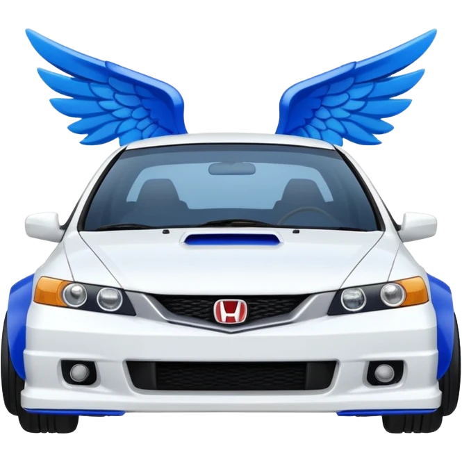 8th gen honda si white with blue wing emoji