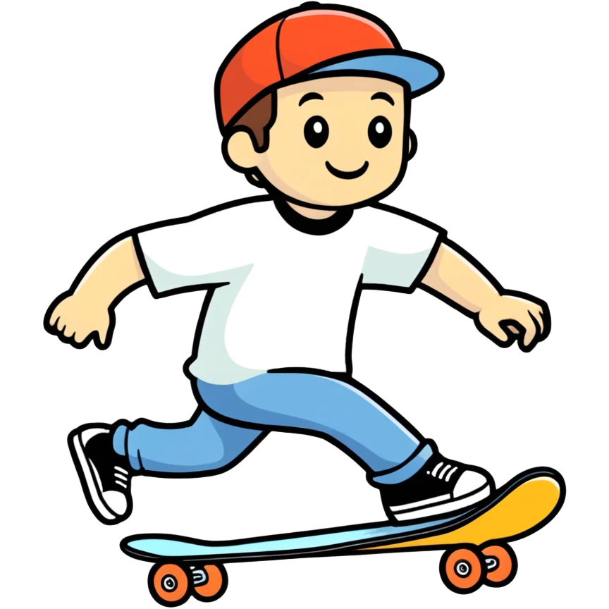 Man delivers package on skateboard  emoji