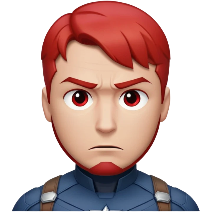 vision marvel red face  half body from captain america: civil war emoji