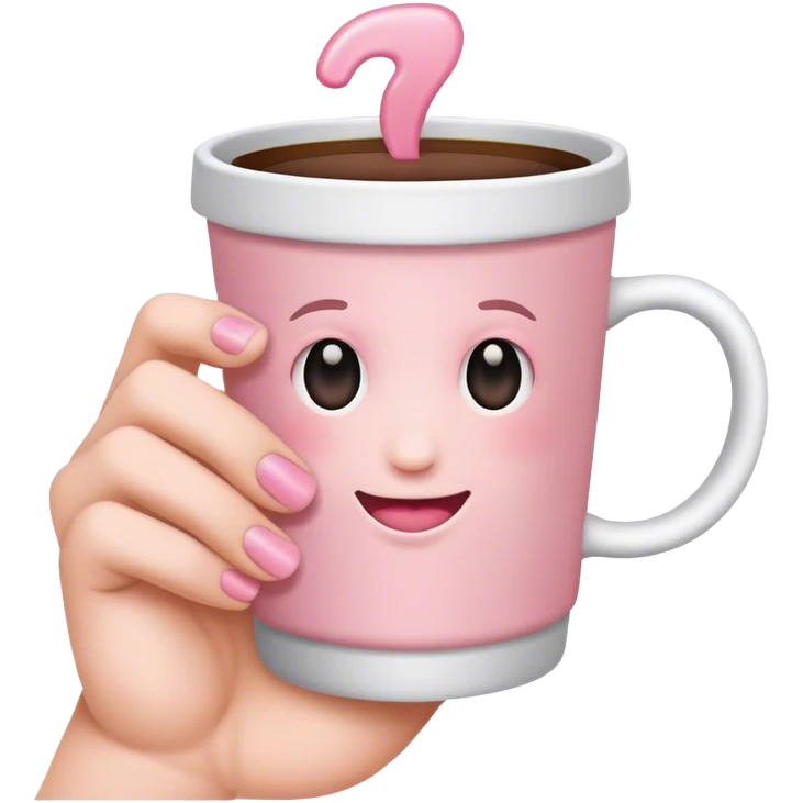 hand emoji holding a cup with the pinky  emoji