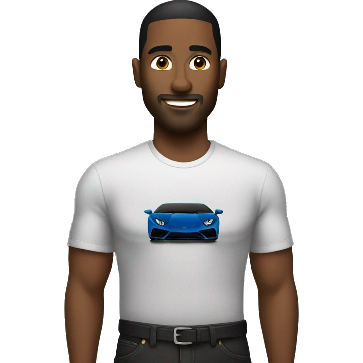 Man with lambo emoji