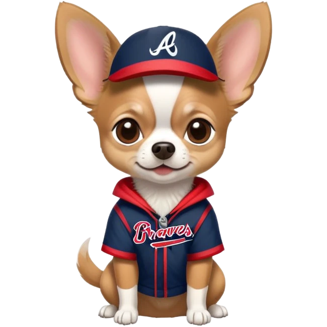 chihuahua in braves outfit emoji
