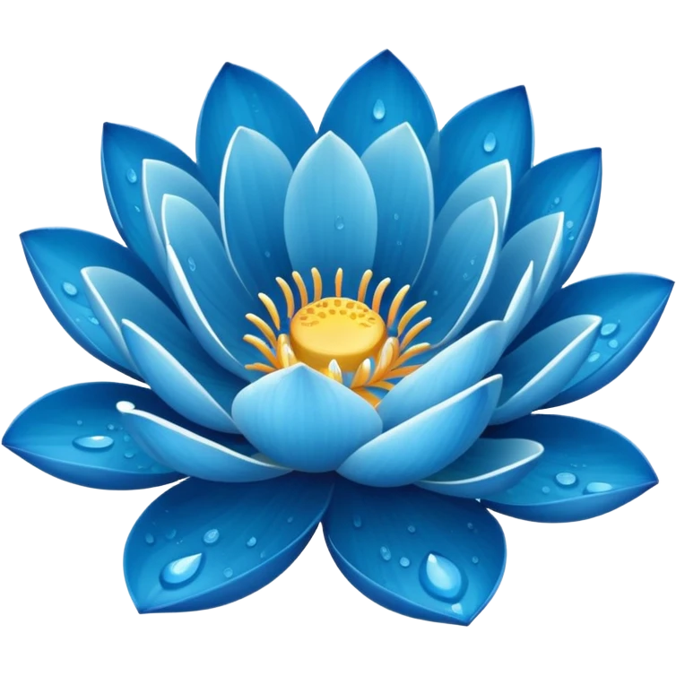 Blue colour lotus  emoji