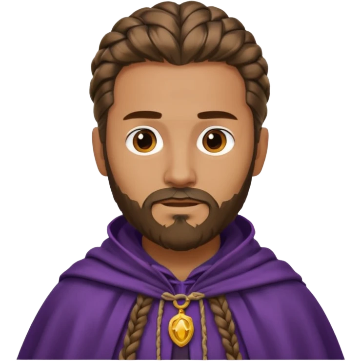 man with braided hair, beard and cloak emoji