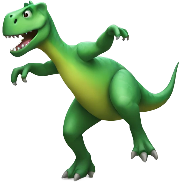Dancing dinosaur emoji