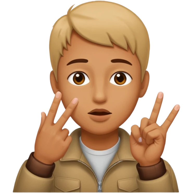 Classic emoji holding two fingers together he just kissed into the air in solitude emoji