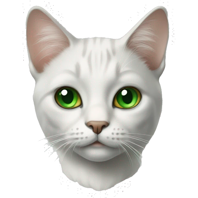 Realistic cat with green eyes  emoji