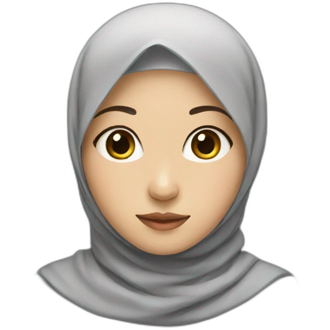 Asian girl with hijab emoji