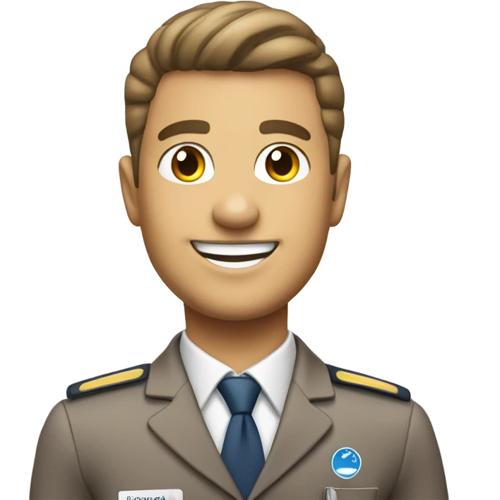 Male flight he attendant emoji