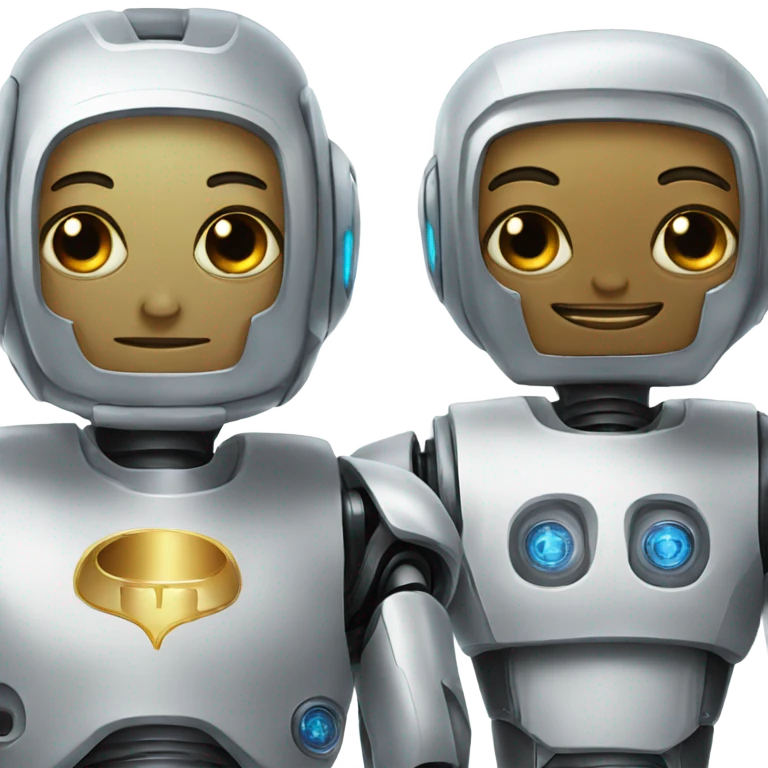 robot and the magic emoji
