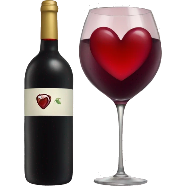 wine heart emoji