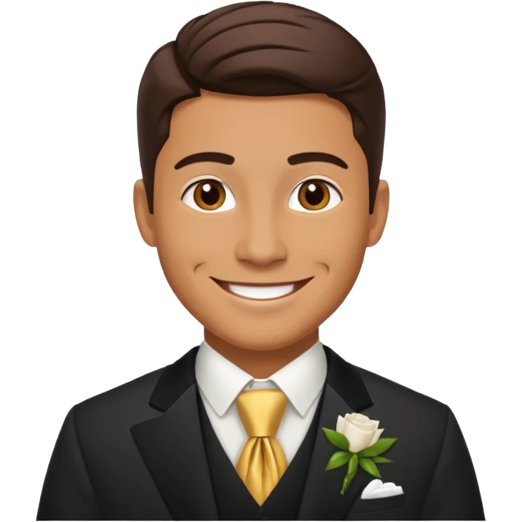American groom, traditional, culture of american, smiley on face. emoji