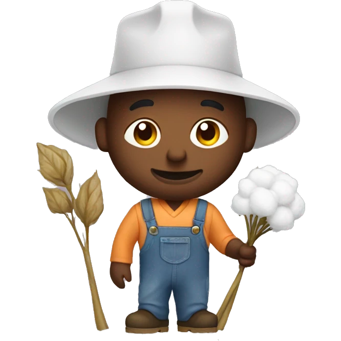 farmer with cotton emoji
