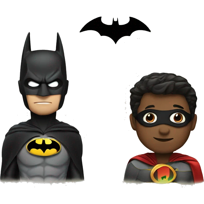 Batman next to robin emoji
