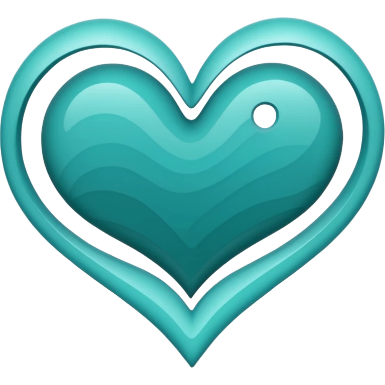 teal heart with a wave pattern emoji