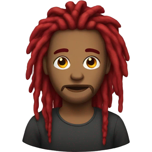red dreadlocks emoji