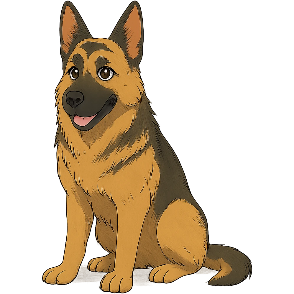 German shepherd dog emoji