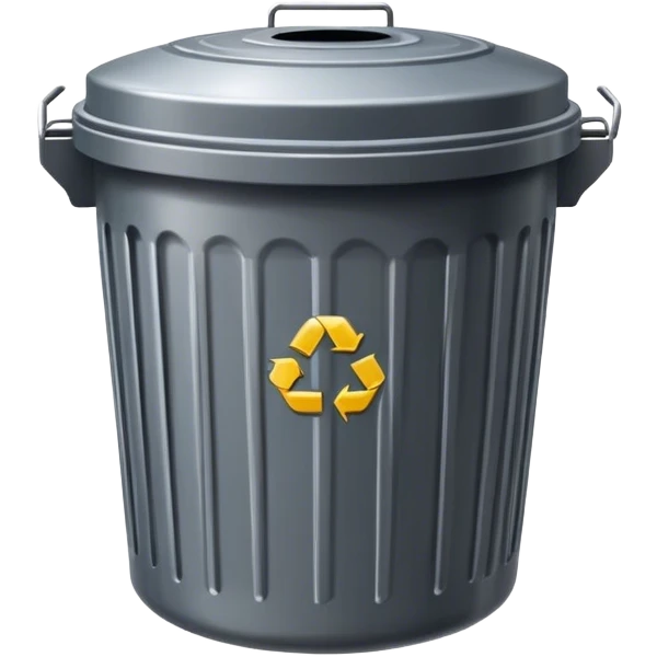  garbage bin, without recycle symbol emoji