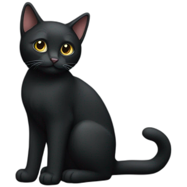 black-cat-full-body-with-cropped-tail emoji