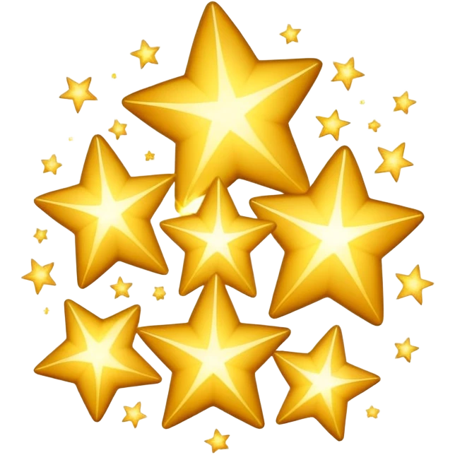 cluster of sparkling stars icon emoji