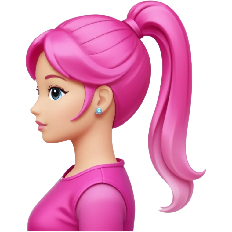 Barbie ponytail silhouette emoji