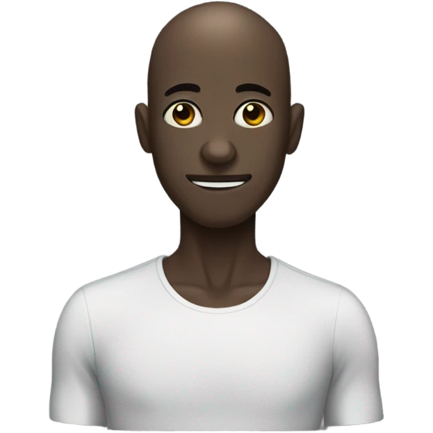 skinny black guy with mask no hair emoji