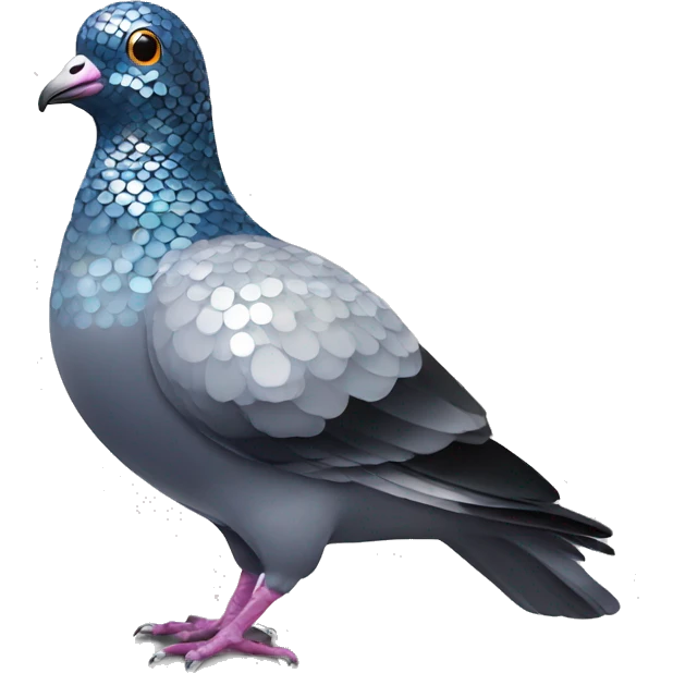 disco ball pigeon emoji