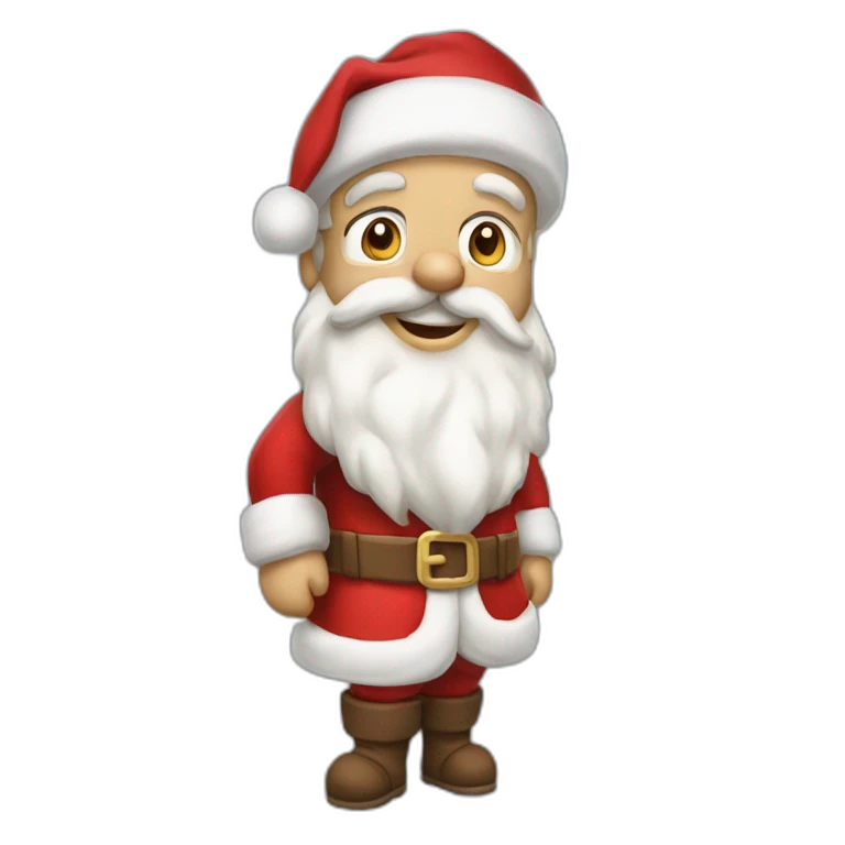 Camaron caricatura vestido como santa Claus emoji